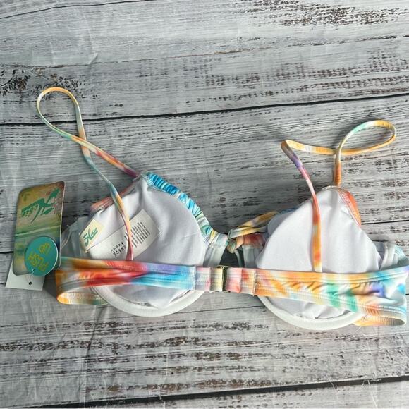 Hobie Women's Large Merrow Underwire Bra Swimsuit Top Ride or Dye Tie Dye NEW - Picture 3 of 10